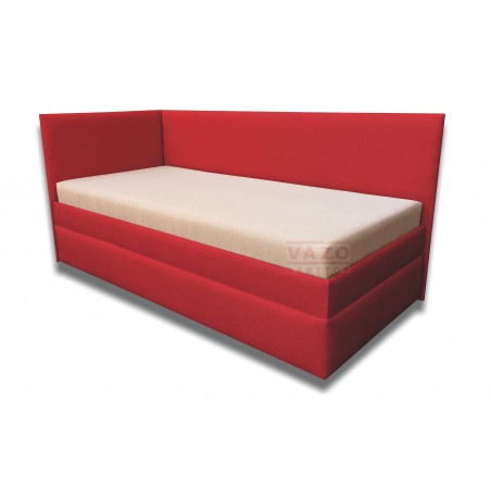 Váľanda SIMONA - Poťah: Vento biele/Flash 8 červená