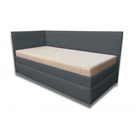 Váľanda SIMONA - Poťah: Vento biele/Twist 20 tmavosivá