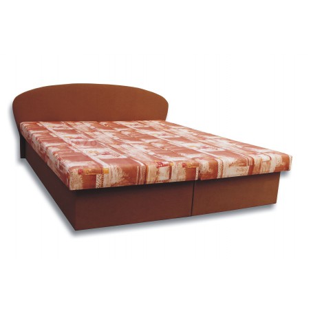 Posteľ MILKA, poťah z II. cenovej skupiny: Čajka1 vzor/ Vento 46 hnedá