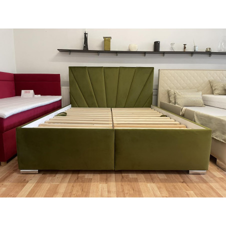 Posteľ VALERY - poťahová látka: Tiffany 9 olivová (II. cenová skupina)