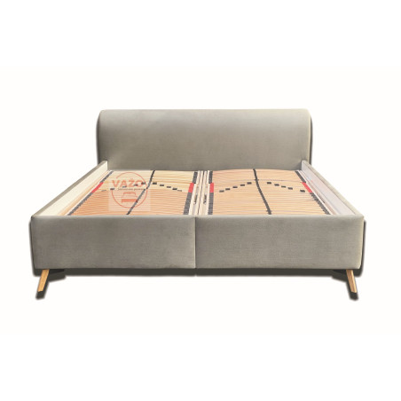 Posteľ RITA  - poťah: Element 011 olivová, podklad pod matrace:  lamelový rošt