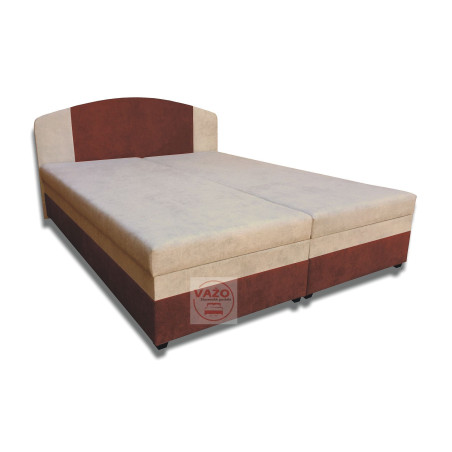 Posteľ AMANDA - poťahová látka z I. cenovej skupiny:  Vento 13 béžová/Vento 46 hnedá