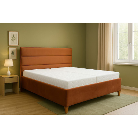 Elegantná čalúnená poste  s vysokým záhlavím a sedom až 58cm