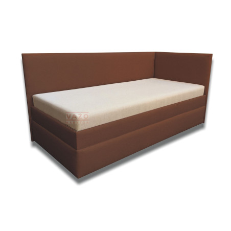 Váľanda SIMONA - Poťah: Vento biele/Twist 7 tmavohnedá