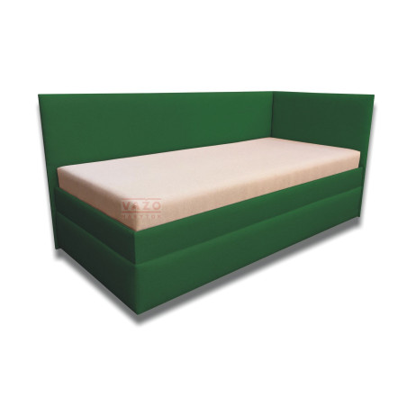 Váľanda SIMONA - Poťah: Vento biele/Velluto 10 tmavozelená