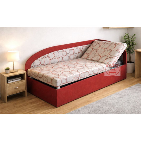 Váľanda KAMILA - poťah: Dodo 8A/Vento 56 tehlová