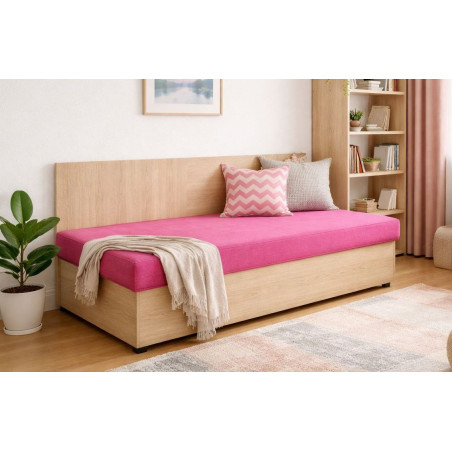 Váľanda VANDA - poťah: Vento 20 ružová/Dub sonoma