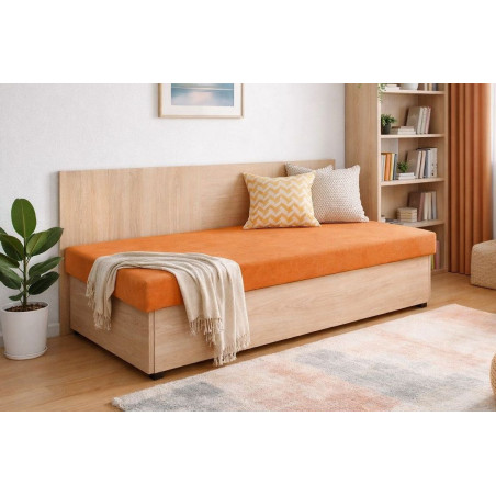 Váľanda VANDA - poťah: Vento 36 oranžová/Dub sonoma