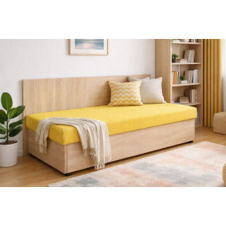 Váľanda VANDA - poťah: Vento 33 žltá/Dub sonoma