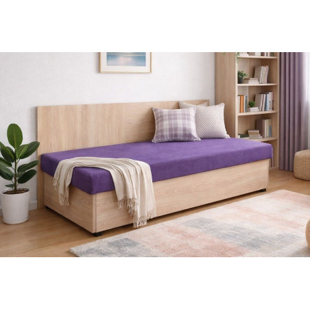 Váľanda VANDA - poťah: Vento 22 fialová/Dub sonoma