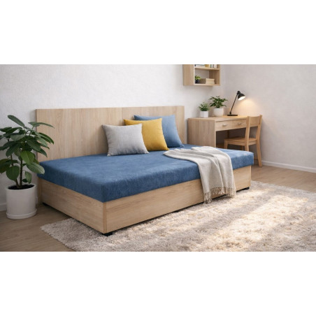 Váľanda VANDA - poťah: Vento 61 svetlomodrá/Dub sonoma