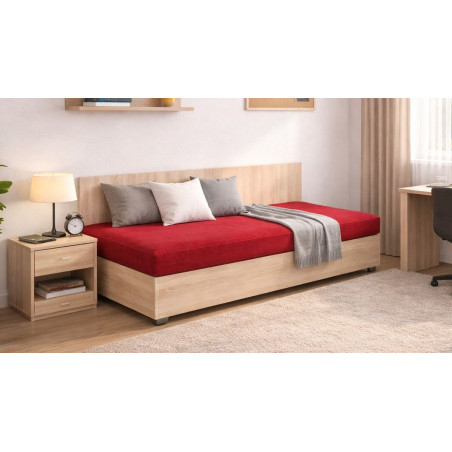 Váľanda VANDA - poťah: Vento 55 čerevená/Dub sonoma