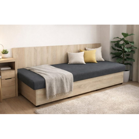 Váľanda VANDA - poťah: Vento 80 čierna/Dub sonoma