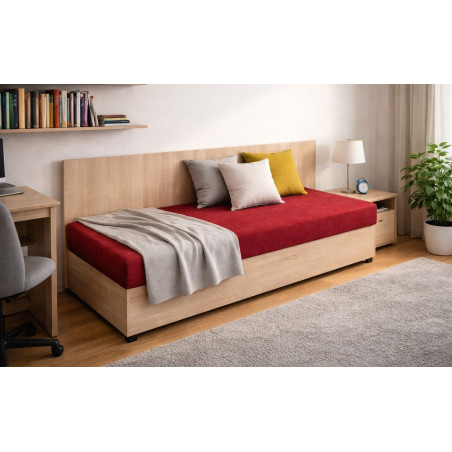 Váľanda VANDA - poťah: Vento 53 bordová/Dub sonoma