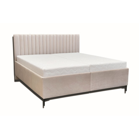 Posteľ ALEXANDRA - látka Jaguar 2163 svetlohnedá (II. cenová skupina)