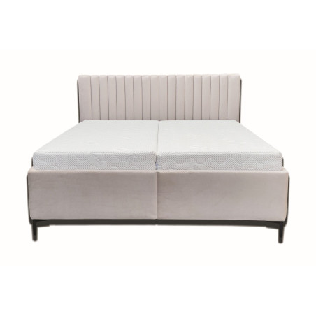 Posteľ ALEXANDRA - látka Jaguar 2163 svetlohnedá (II. cenová skupina)