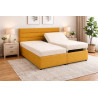 Polohovateľná posteľ  ALICA - poťahová látka: Twist 1 krémová / Twist 10 žltá