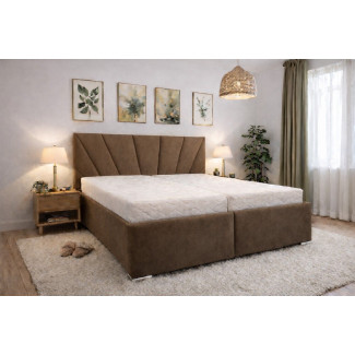 Posteľ VALERY - poťahová látka Metrix 6 tmavohnedá  (II. cenová skupina)