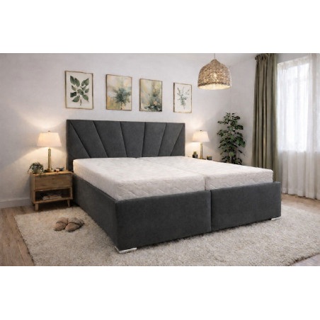 Čalúnená posteľ VALERY s matracmi | Čelo v tvare vejára | VAŽO