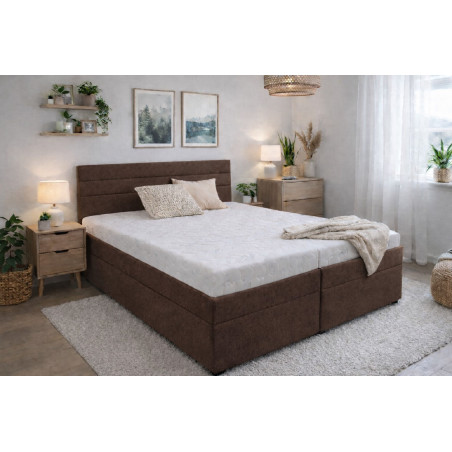 Ilustračné foto - Posteľ ZOJA s matracmi- poťahová látka: Matrix 6 tmavohnedá  (II. cenová skupina)