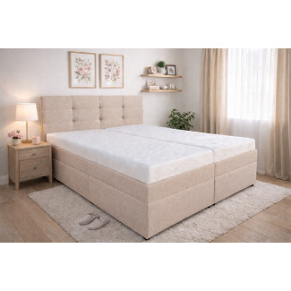 Posteľ DENISA - poťahová látka: Matrix 3 béžová (II. cenová skupina)