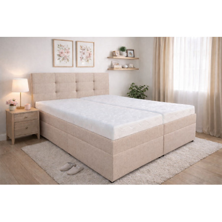 Posteľ DENISA - poťahová látka: Matrix 3 béžová (II. cenová skupina)