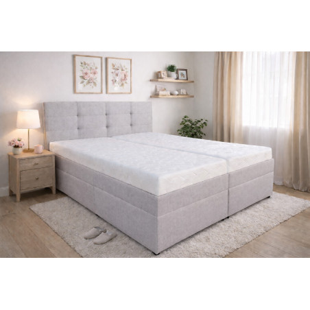 Posteľ DENISA - poťahová látka: Matrix 215 svetlosivá (II. cenová skupina)