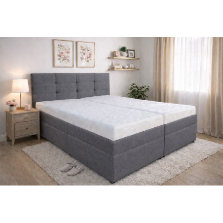 Posteľ DENISA - poťahová látka: Matrix 17 tmavosivá (II. cenová skupina)
