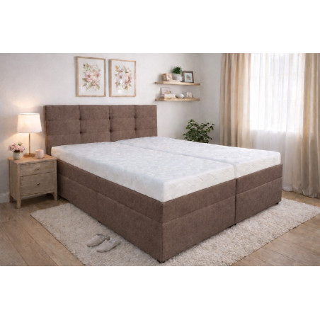 Posteľ DENISA - poťahová látka: Matrix 26 tmavohnedá (II. cenová skupina)