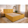 Posteľ DENISA - drevený latkový rošt - poťah: Matrix 30 horčicová (II. cenová skupina)