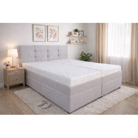 Ilustračné foto s matracom - posteľ DENISA - poťah: Matrix  15 svetlosivá (II. cenová skupina)