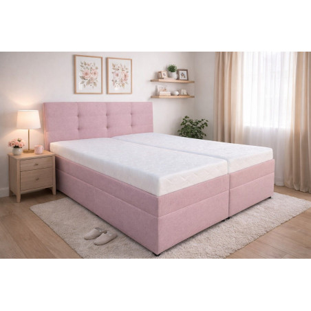 Ilustračné foto s matracom - posteľ DENISA - poťah: Matrix  20 ružová (II. cenová skupina)