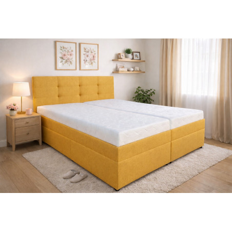 Ilustračné foto s matracom - posteľ DENISA - poťah: Matrix  30 horčicová á (II. cenová skupina)