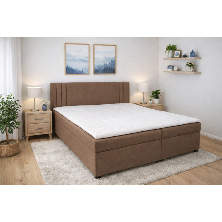 Posteľ PAULA - poťahové látka: Falcone 25d hnedá (I. cenová skupina)